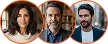 Avatars van tevreden Kryptozantor gebruikers